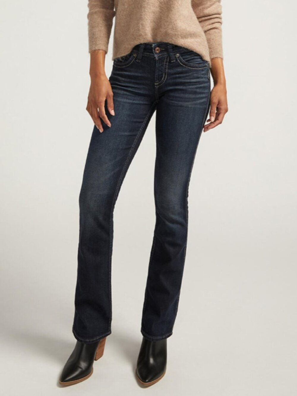 Silver Suki Mid Rise Slim Bootcut Jeans